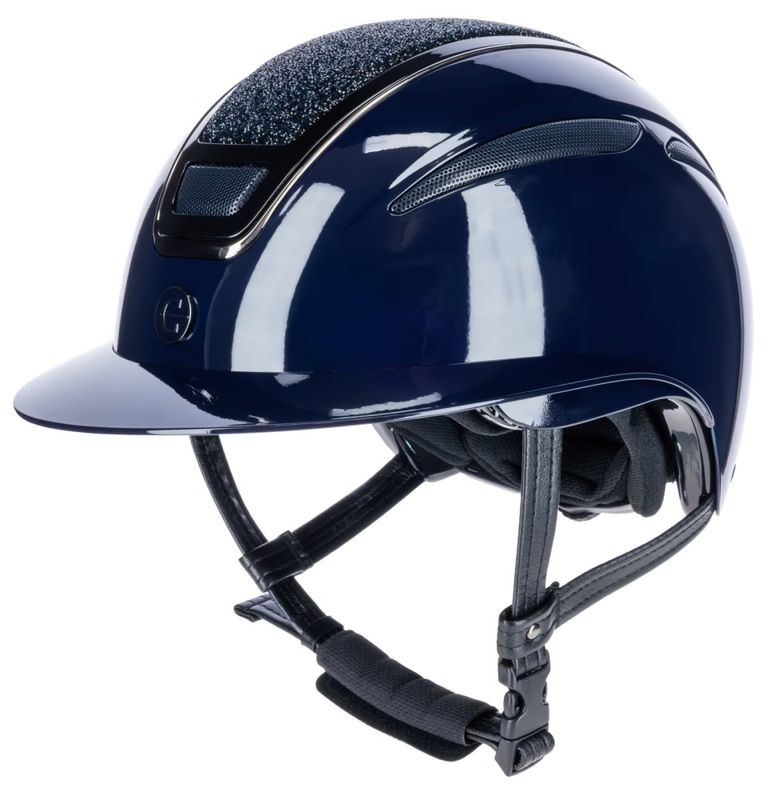 Ridehjelm Elite Polo Lakk Navy